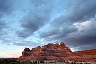 Red Rock Formation At Sunset