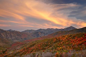 Sunset Over Fall Colors